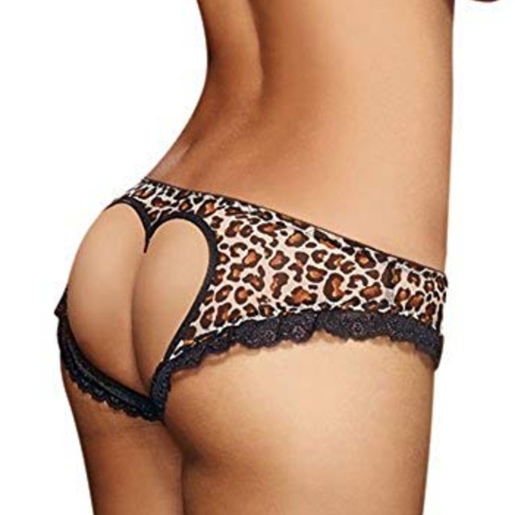 Leopard stretch mesh open back panty NWT - Picture 5 of 5